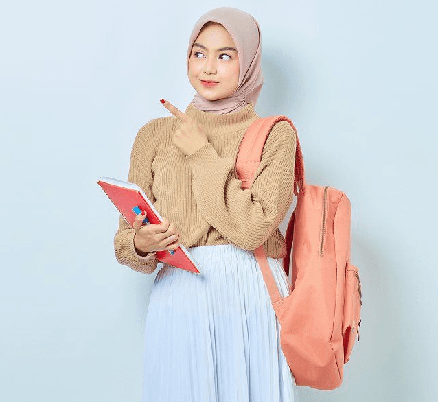 Student studying